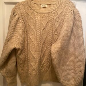 A.N.A balloon sleeve sweater in camel